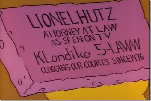 Lionel Hutz Attorney at Law Business Card (The Simpsons)